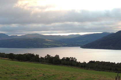 View over Loch Ness in Scotland