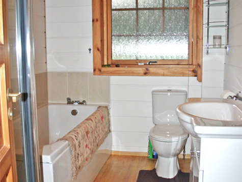 wildwood log cabin bathroom