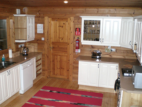 wildwood log cabin kitchen